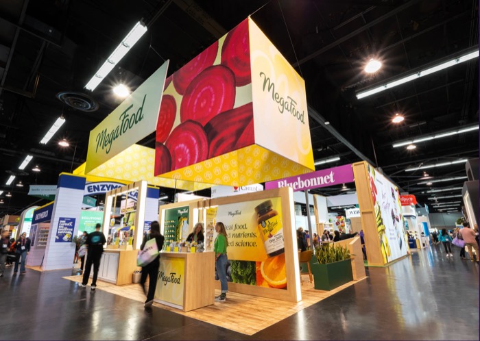 MegaFood trade show booth