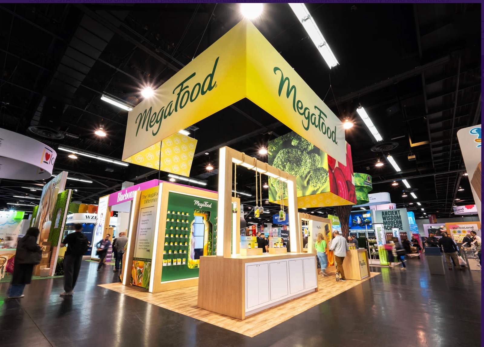 MegaFood booth by Showline Exhibits