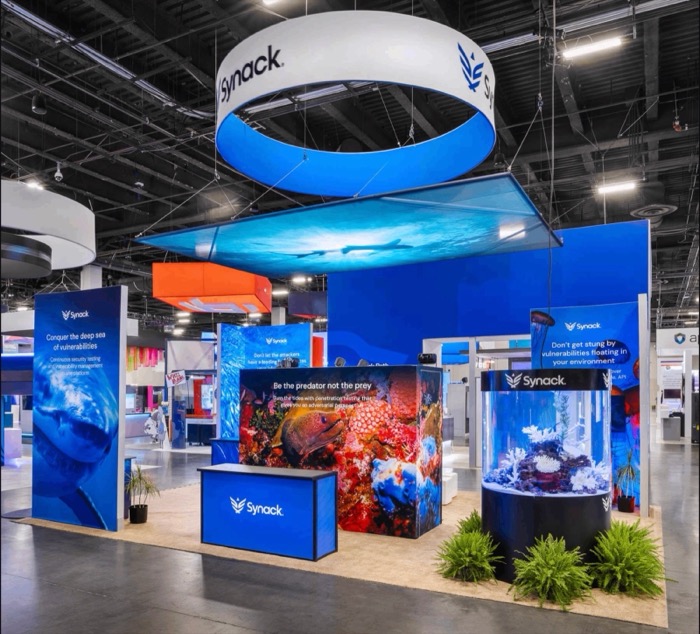 Synack trade show booth